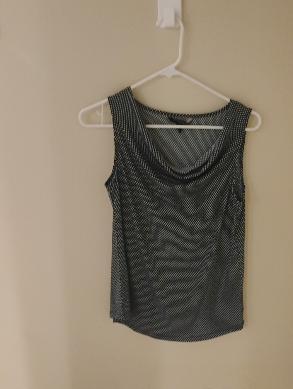 Banana Republic Womens Cowl Neck Sleeveless Geometric Print Top Sz XS